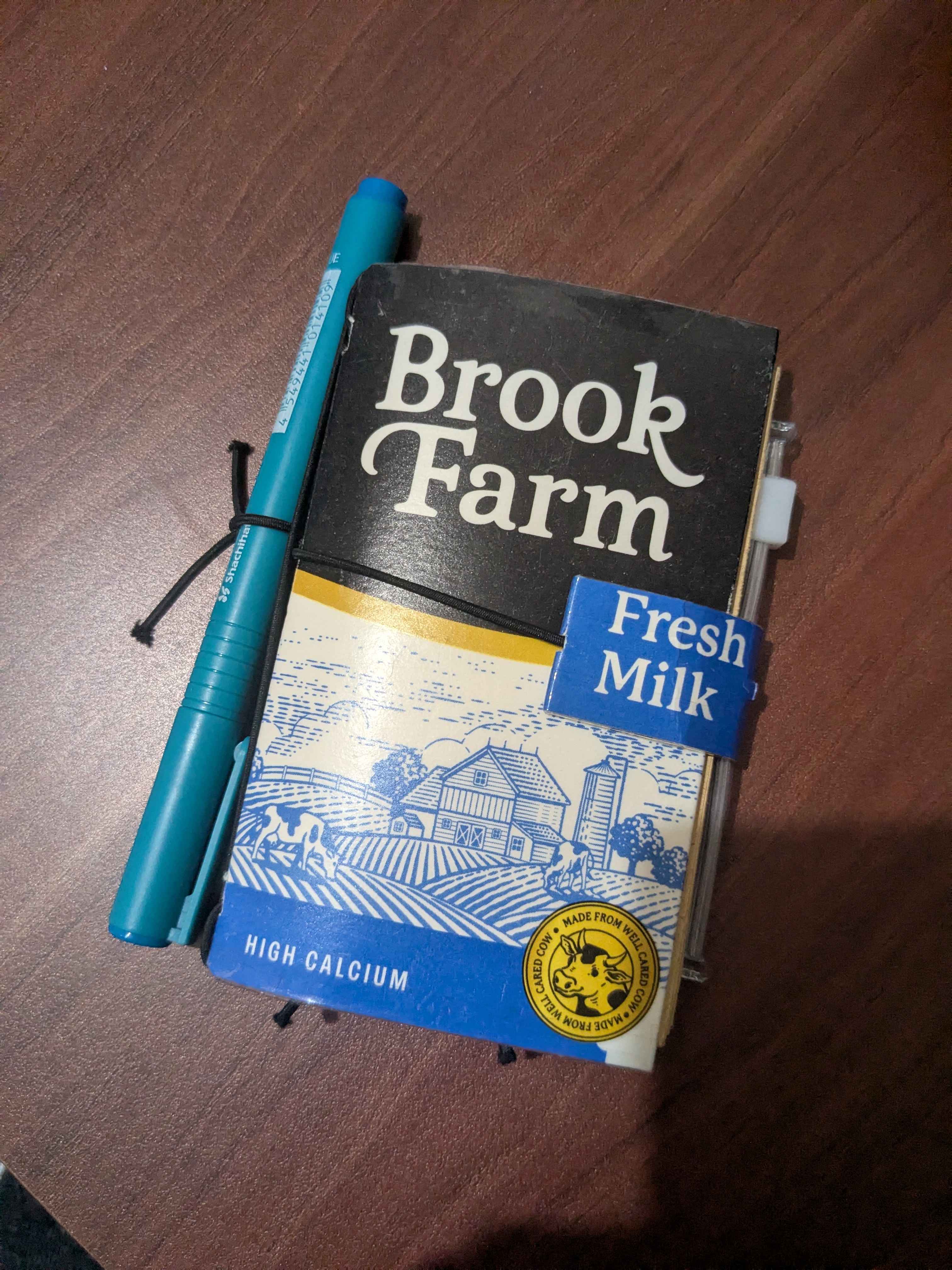 Front of the handmade notebook